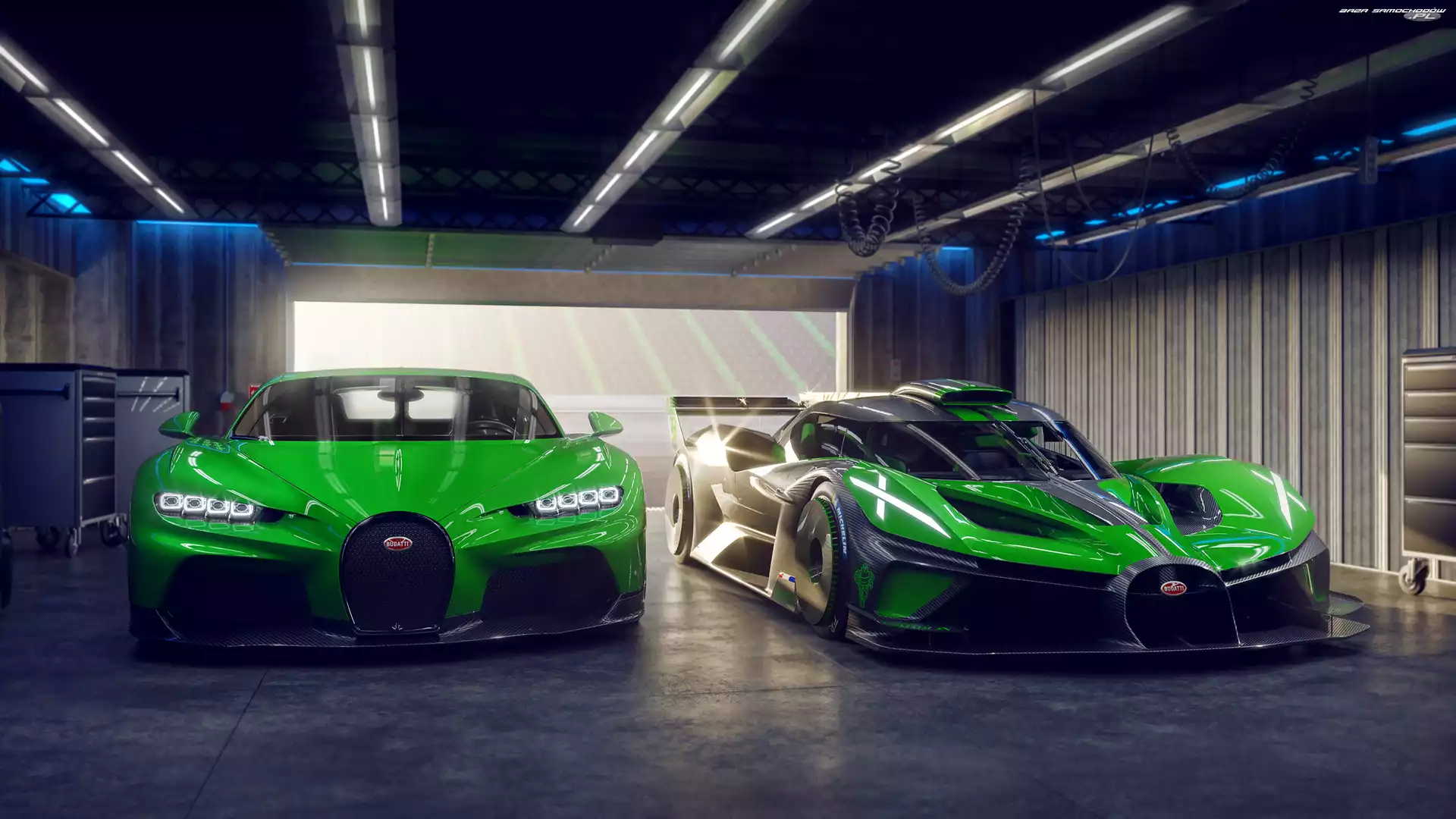 Bugatti Bolide, Zielone, Bugatti Chiron