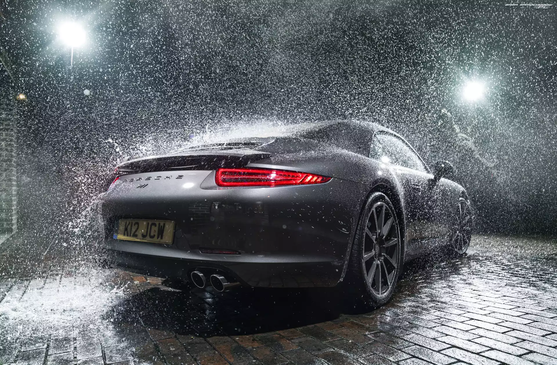 911, Deszcz, Porsche, Turbo