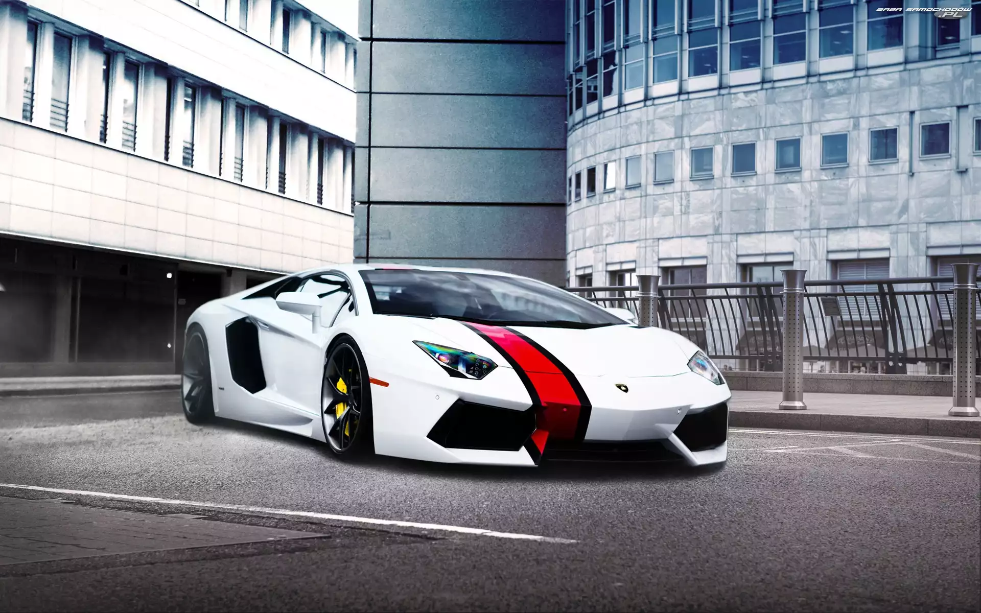 Aventador, Wieżowce, Lamborghini, Parking