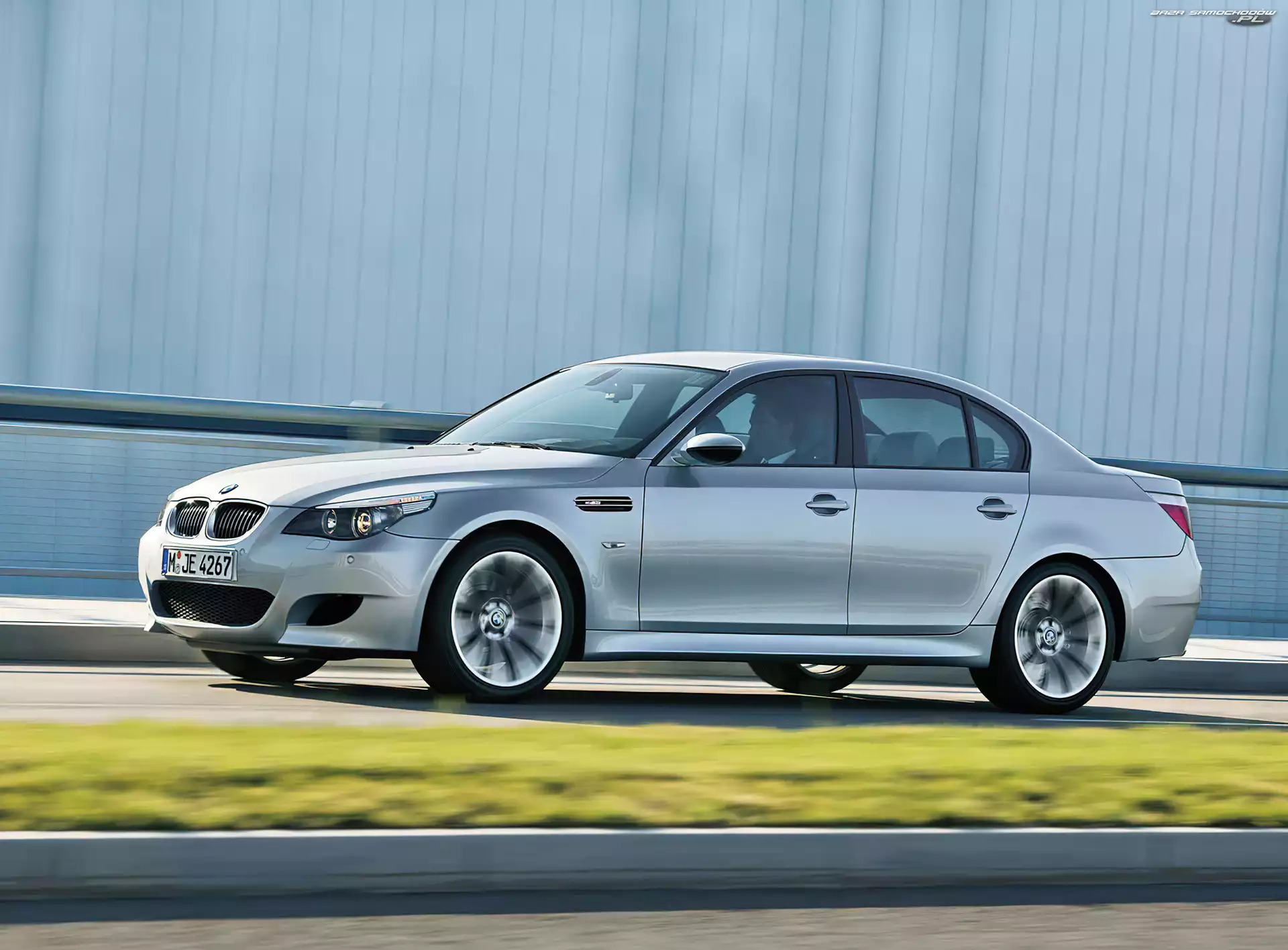 Lewy, E60, Bok, Silver, BMW 5
