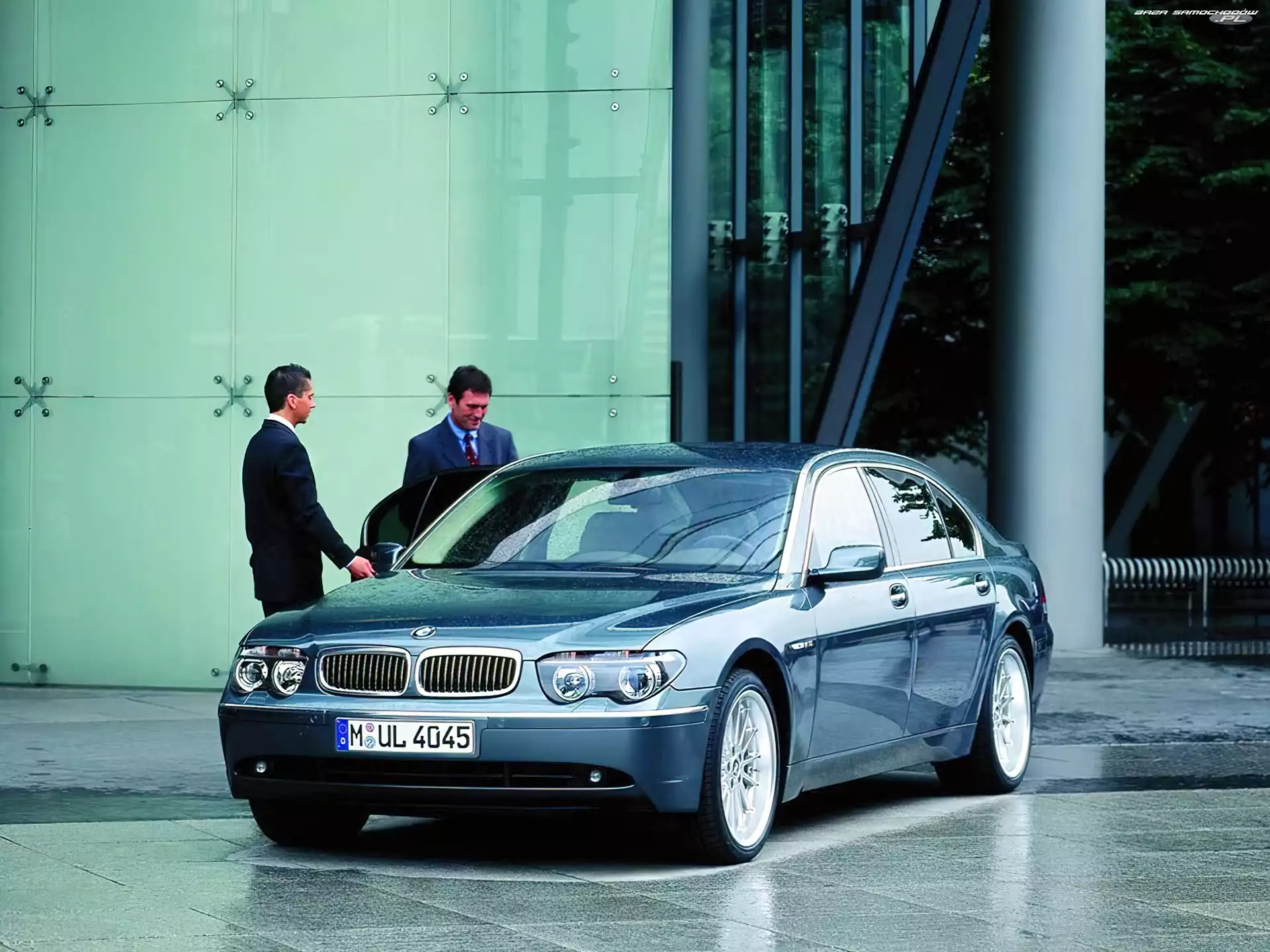 Szkło, Budynek, E66, Bmw Seria 7, Ludzie