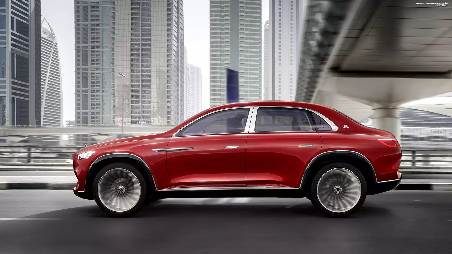 Wieżowce, Concept, Mercedes Maybach Ultimate Luxury, Czerwony, SUV