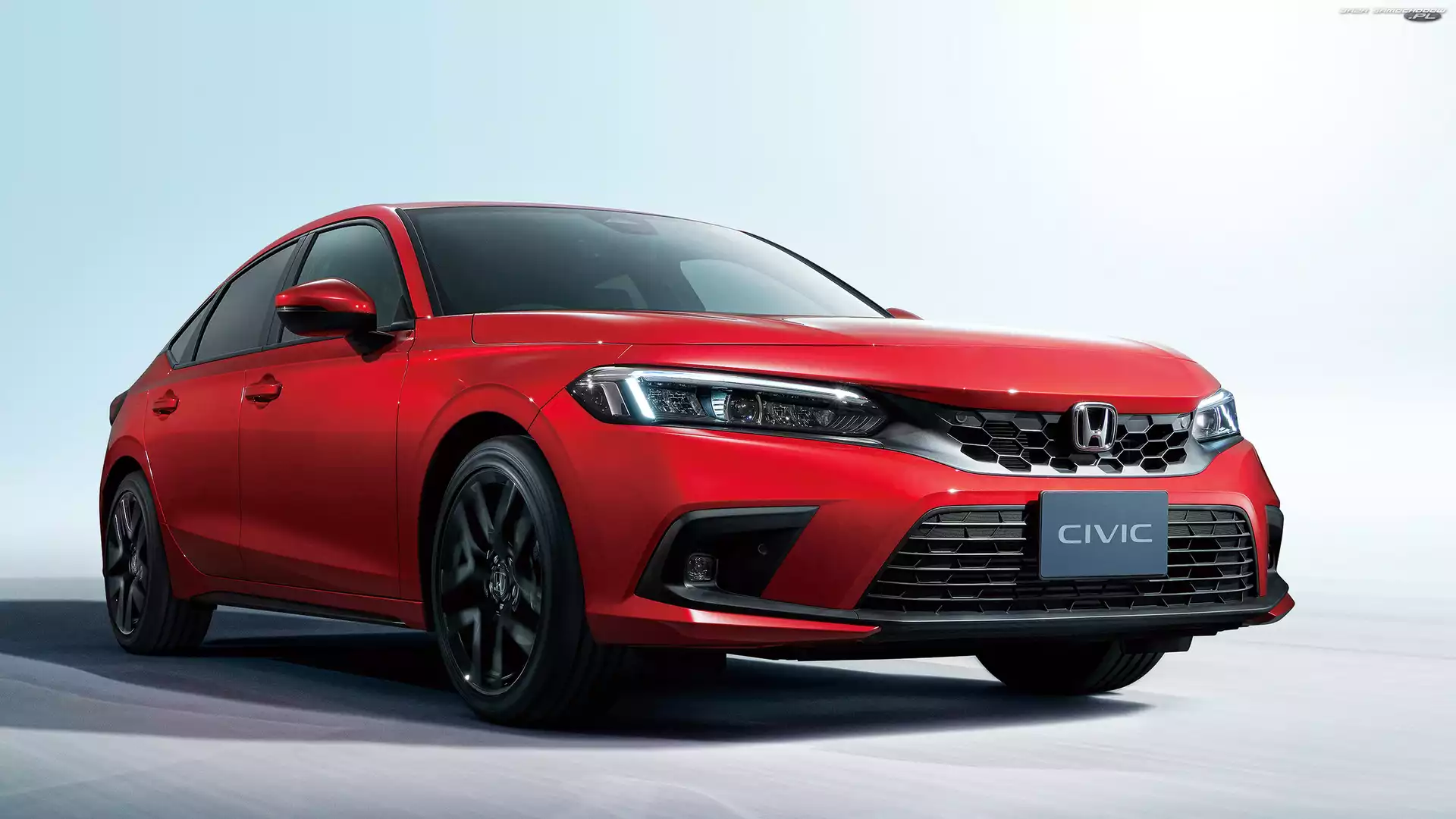 Czerwona, Honda Civic, Hatchback
