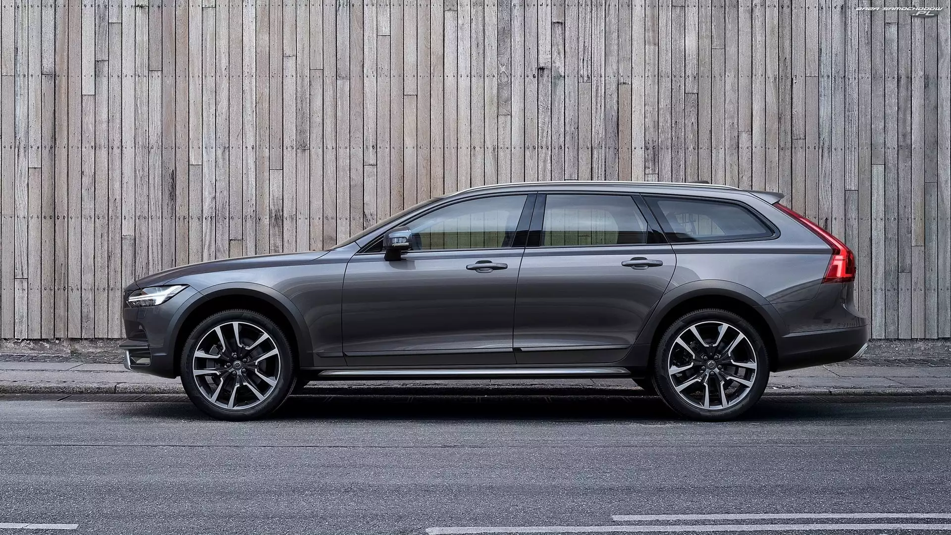 2017, Deski, Volvo V90 Cross Country, Ściana