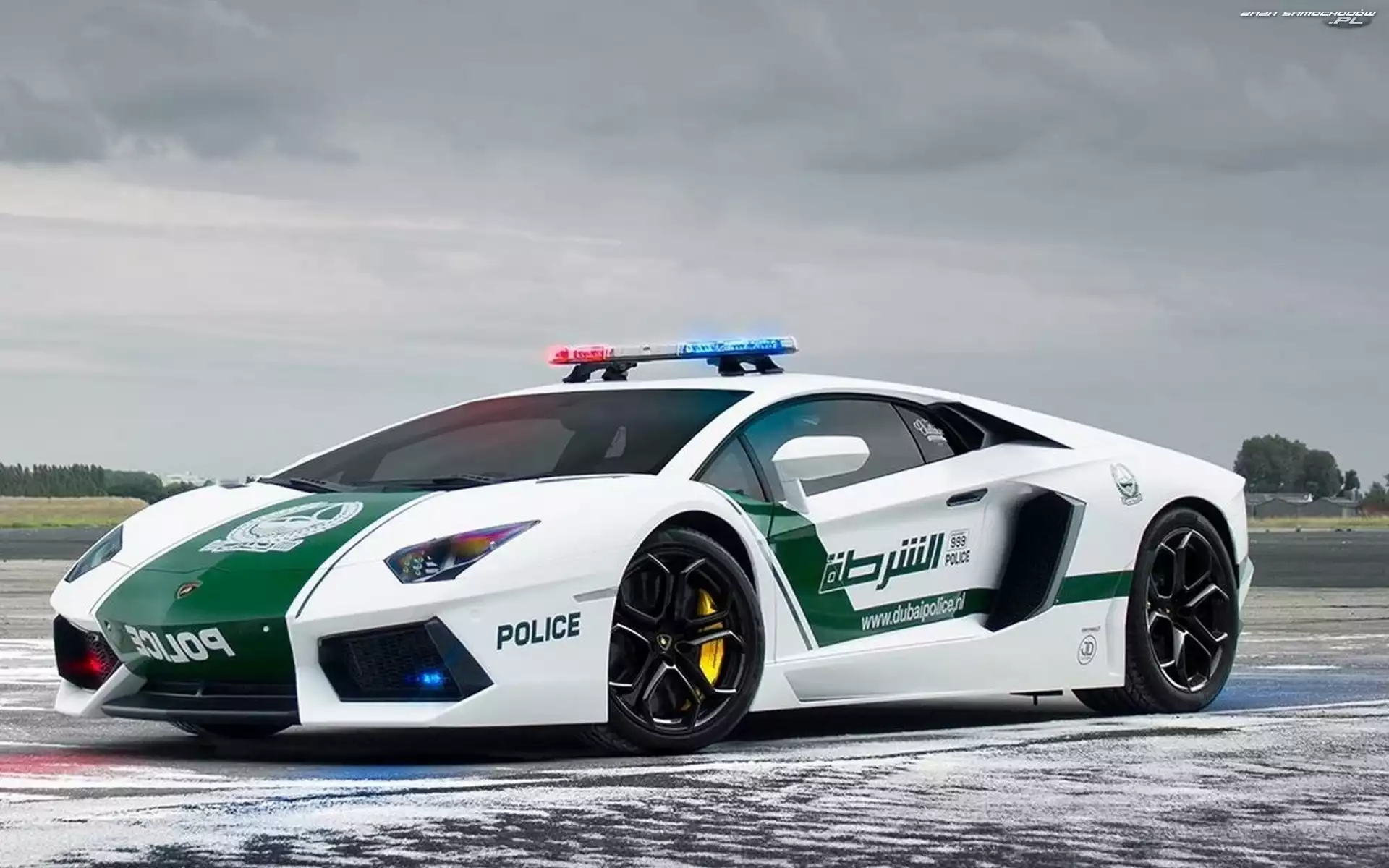 Droga, Policyjny, Lamborghini, Samochód