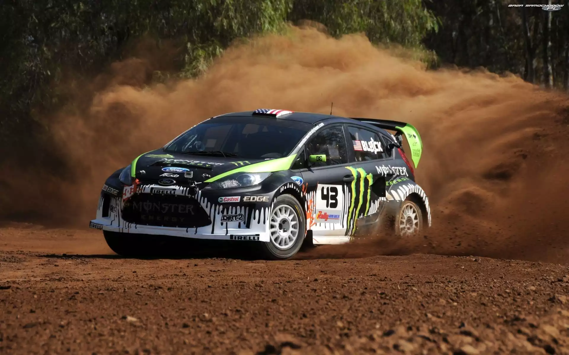 Ford Fiesta WRC, Rajdowy, Kurz, Droga, Żwir