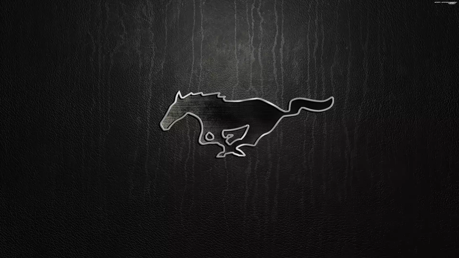 Ford Mustang, Tło, Logo, Ciemne