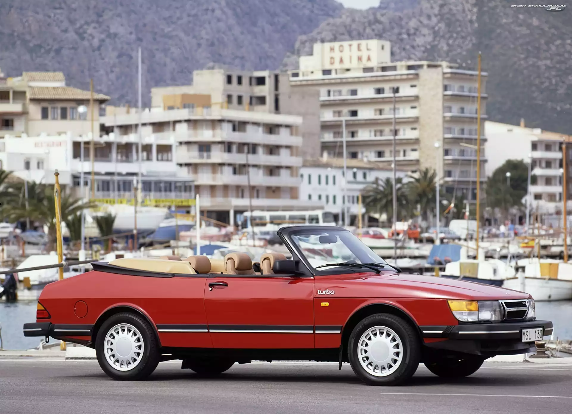 Kabriolet, Czerwony, Saab 900
