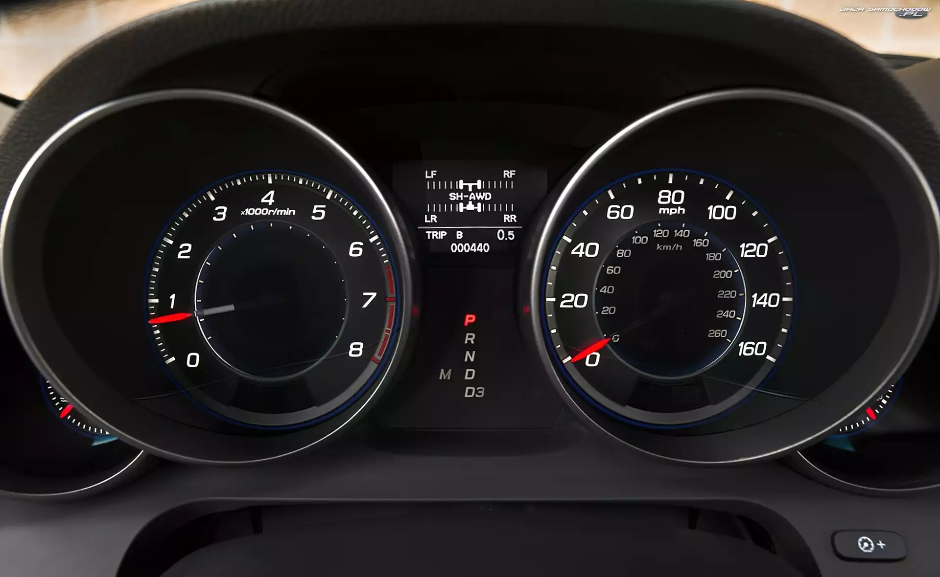 Licznik, Prędkościomierz, Acura MDX, Zegary