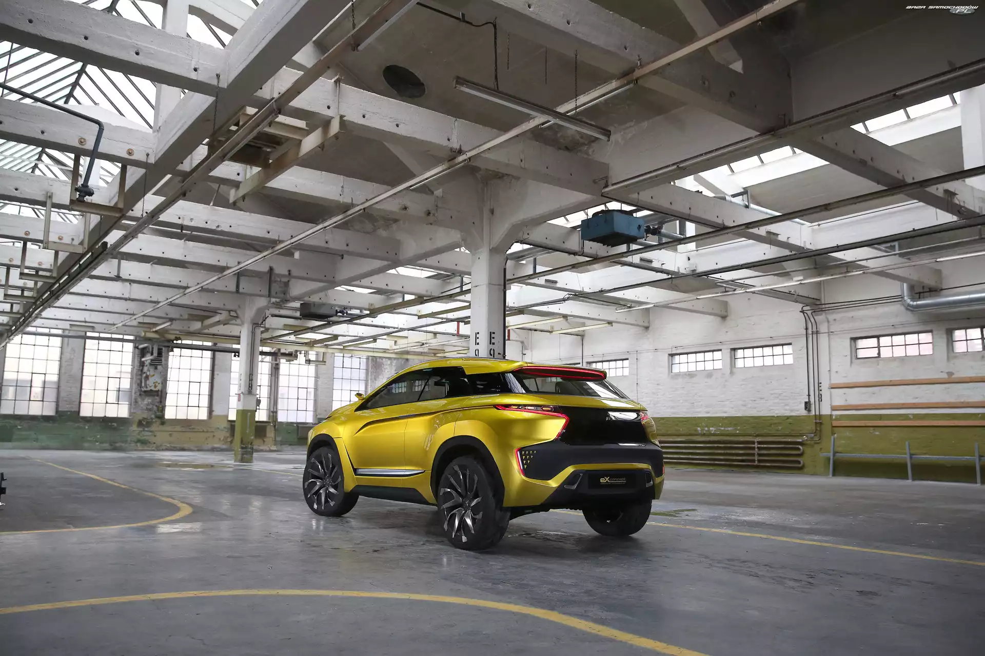 Mitsubishi eX Concept, Tył, Żółty, 2015