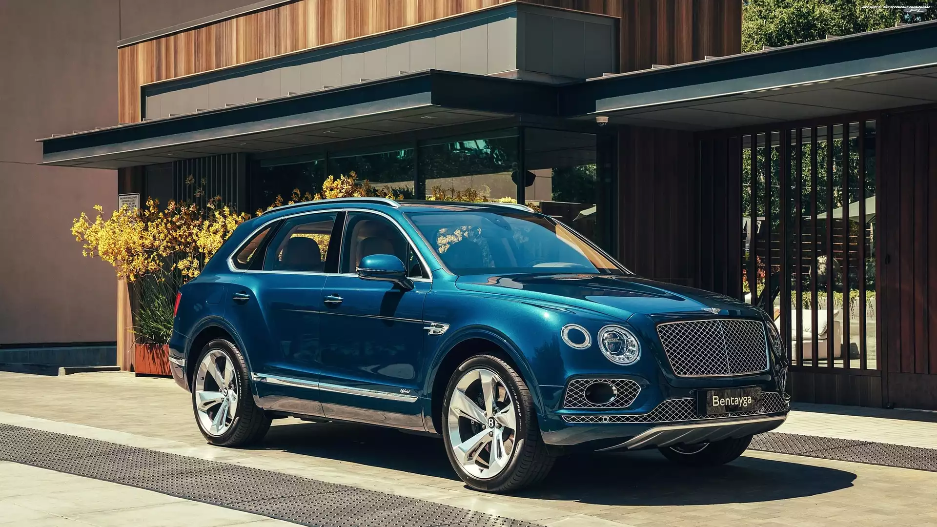 Niebieski, Bentley Bentayga Hybrid