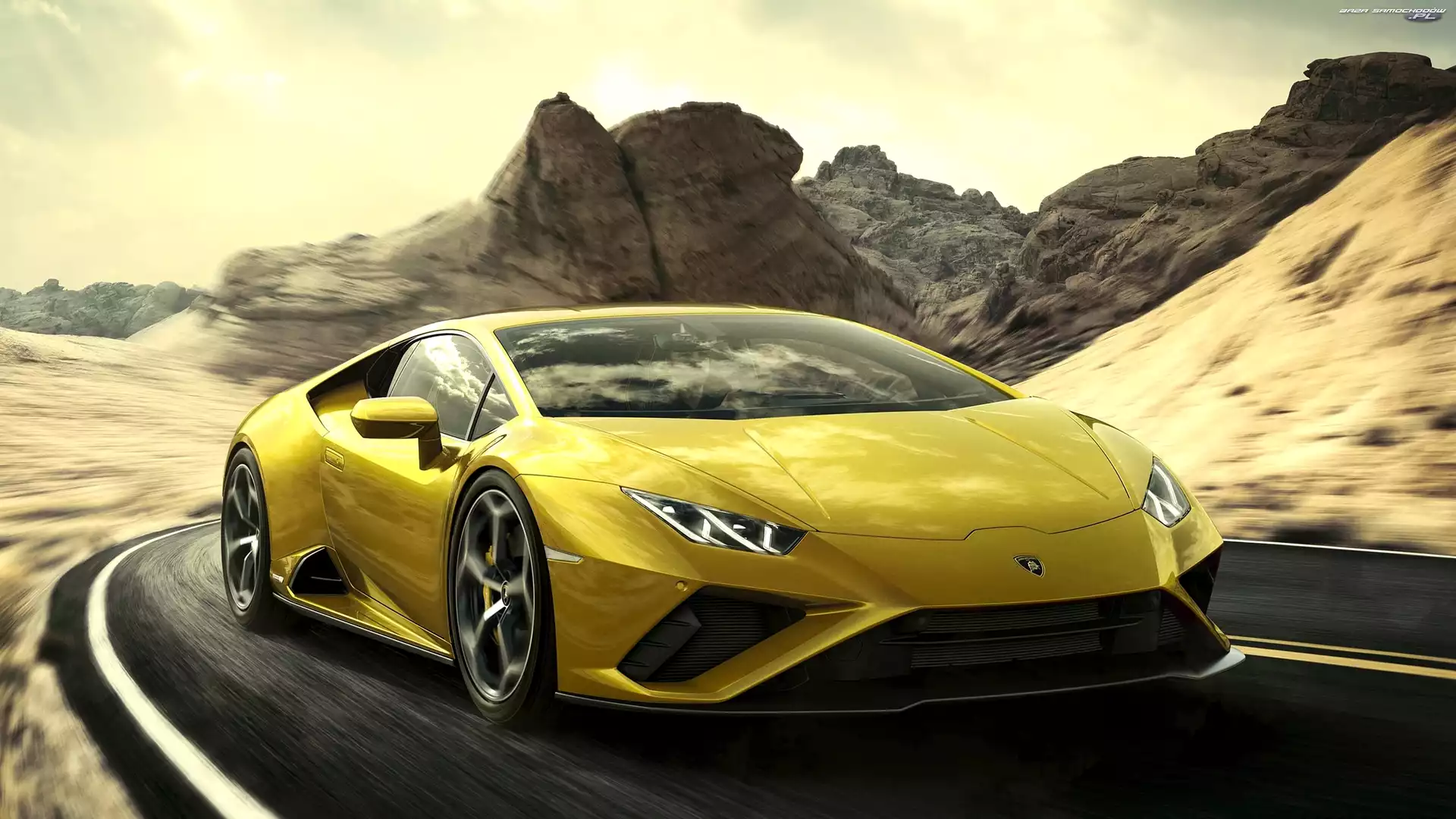 RWD, Żółte, Lamborghini Huracan EVO