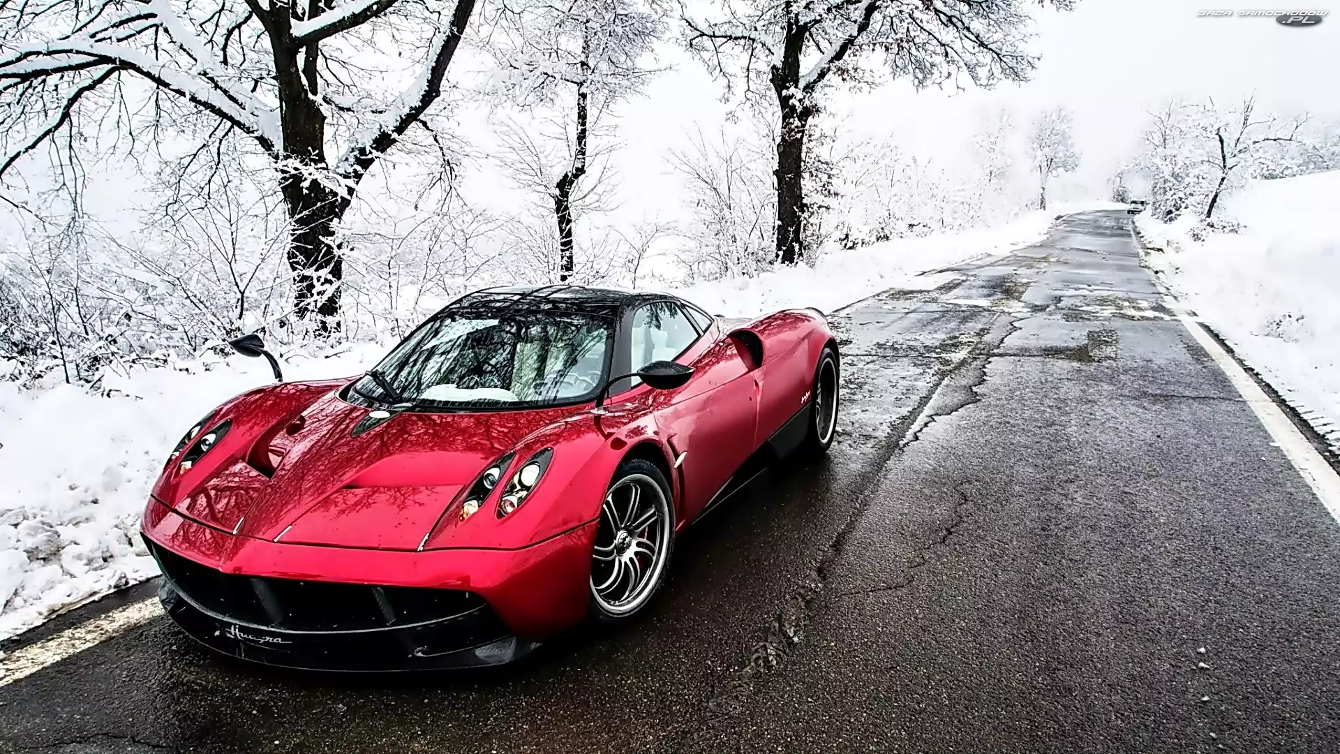 Samochód, Huayra, Czerwony, Pagani