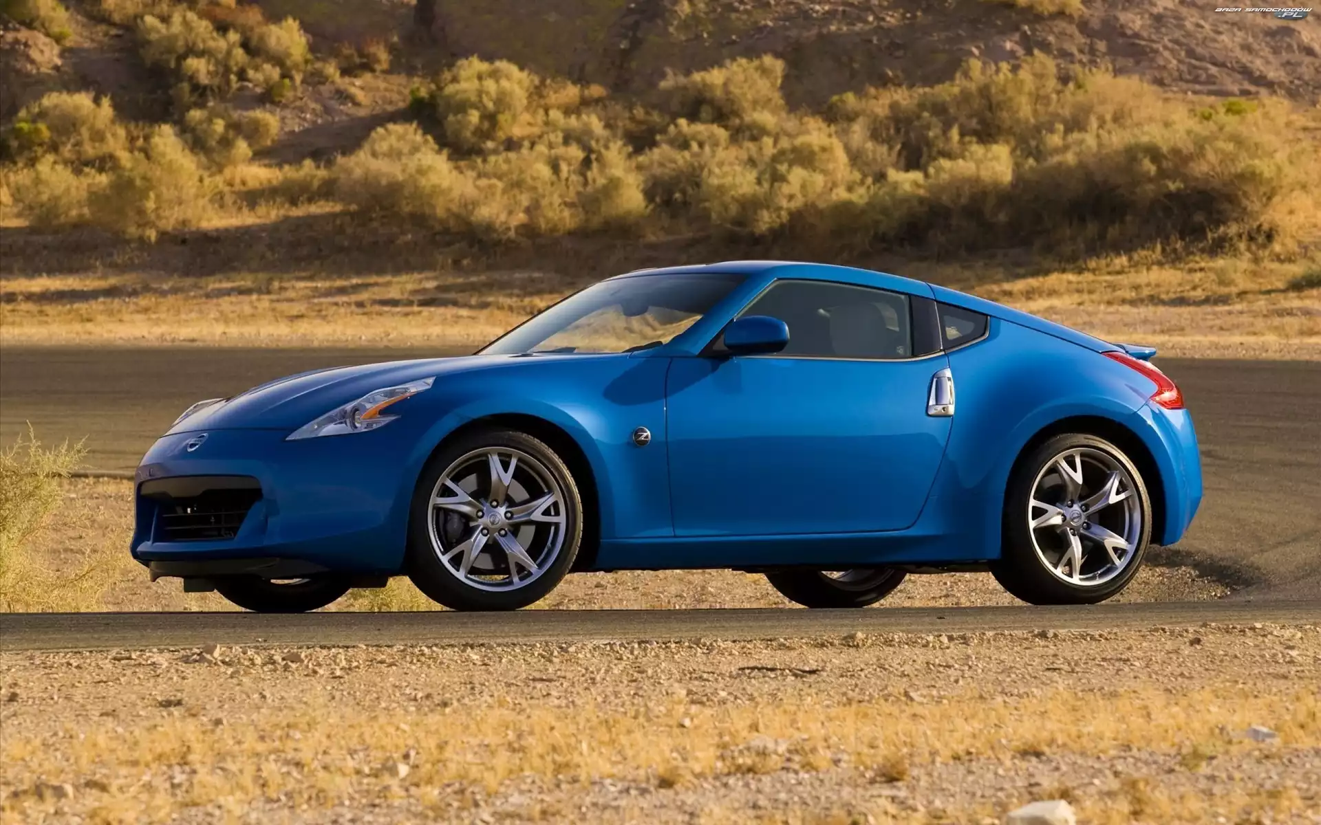 Samochód, 370Z, Niebieski, Nissan