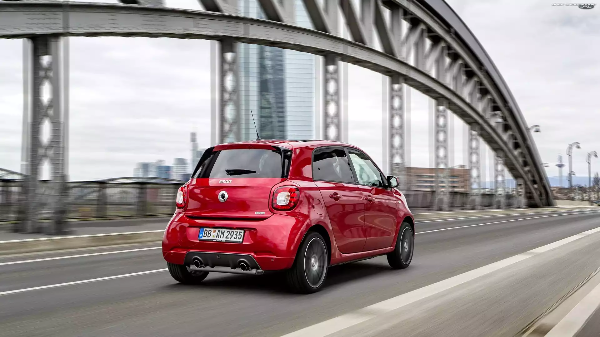 Smart Forfour Brabus, Tył, Czerwony, 2017