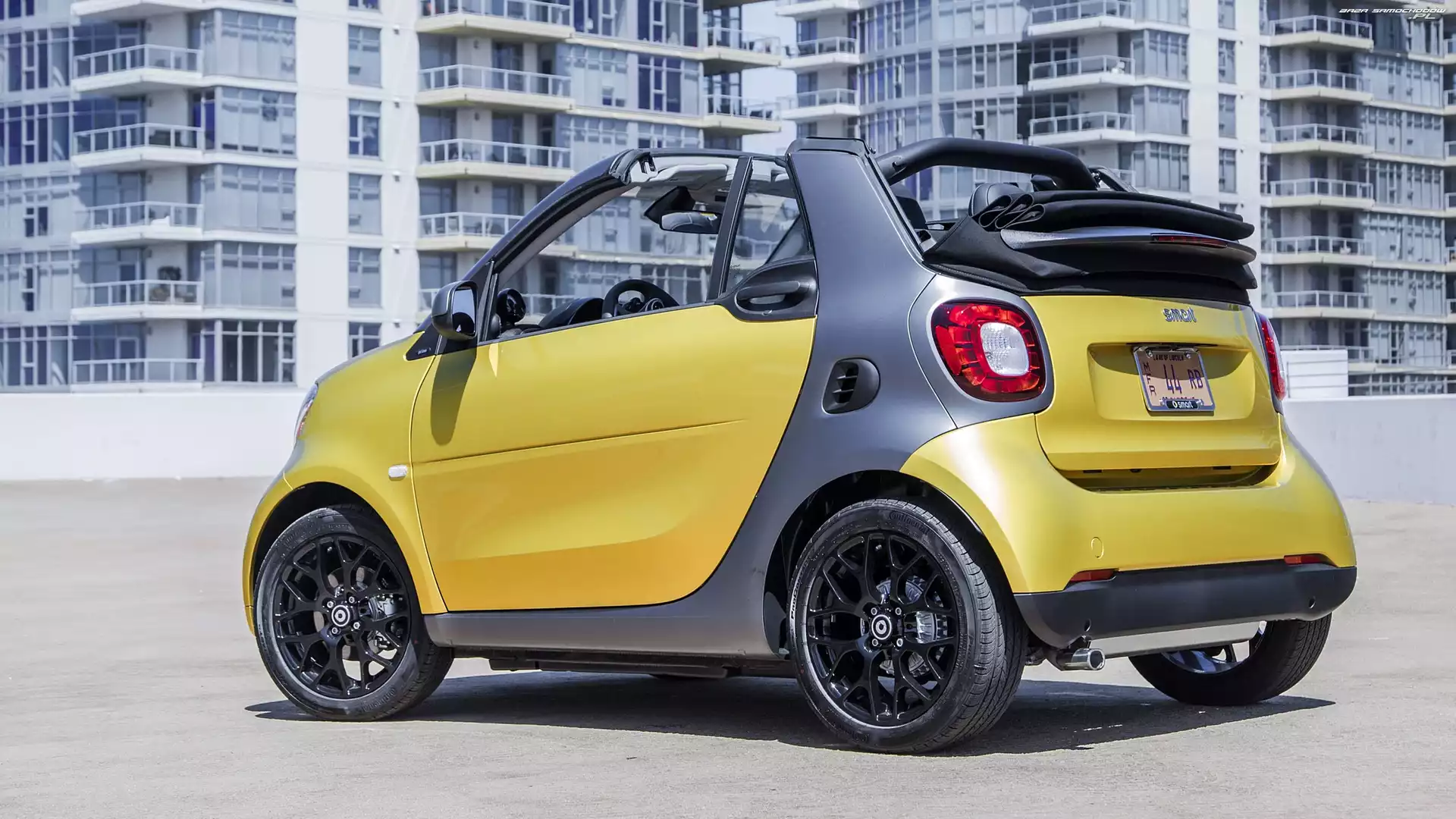 Smart Fortwo Cabrio, Wieżowce, Żółty, 2017