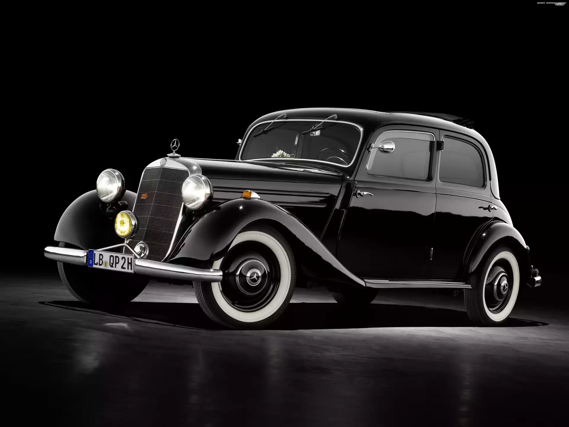 Zabytkowy, Czarny, 1952-53, Mercedes-Benz Typ 170 Vb Limousine